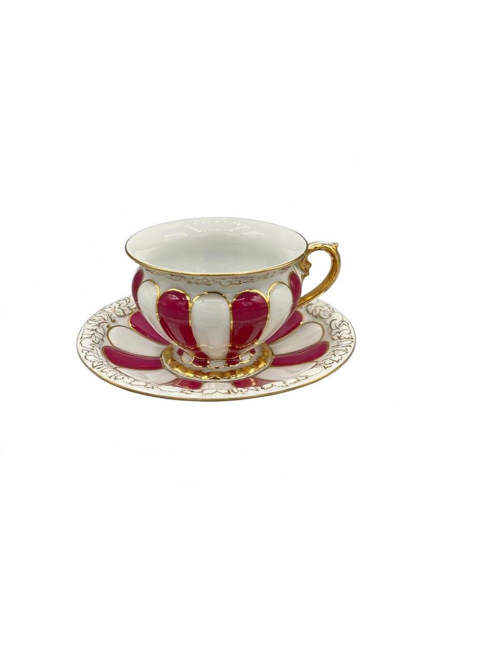Meissen Porcelain Cup Saucer Set Raspberry Balloon X Form